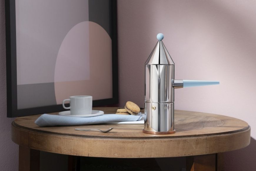 Гейзерная кофеварка 150 мл Alessi La conica manico lungo на 3 чашки 90002 100 фото