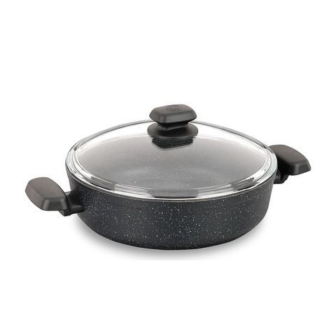 Кастрюля Korkmaz Ornella Alu. низкая 28x7.5cм /4 л круглая, с крышкой A1345 фото