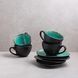 Набор из 4 чашек и блюдец для кофе Green lagoon 100 мл JM2221/JM2226 фото 1