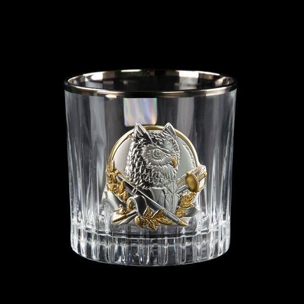 Набор стаканов для виски Boss Crystal Leader Platinum с серебряными, золотыми и платиновыми накладками BCR6PL/ST фото