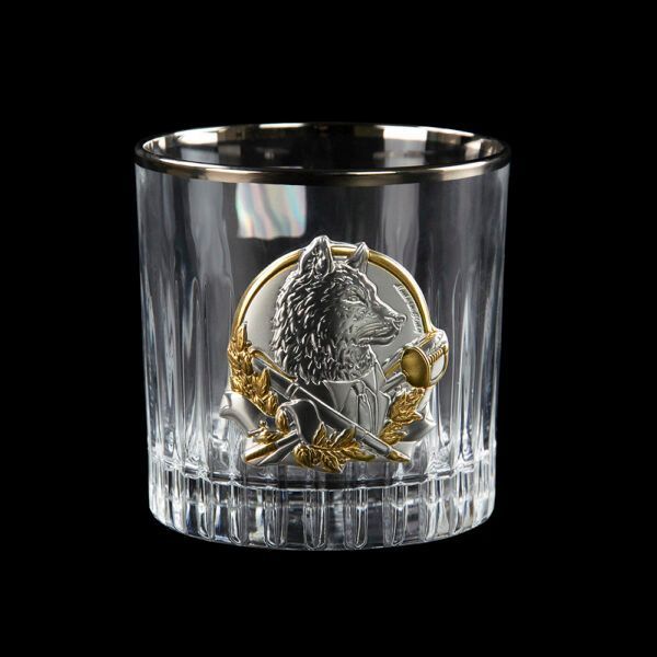 Набор стаканов для виски Boss Crystal Leader Platinum с серебряными, золотыми и платиновыми накладками BCR6PL/ST фото