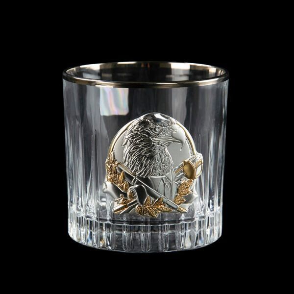 Набор стаканов для виски Boss Crystal Leader Platinum с серебряными, золотыми и платиновыми накладками BCR6PL/ST фото
