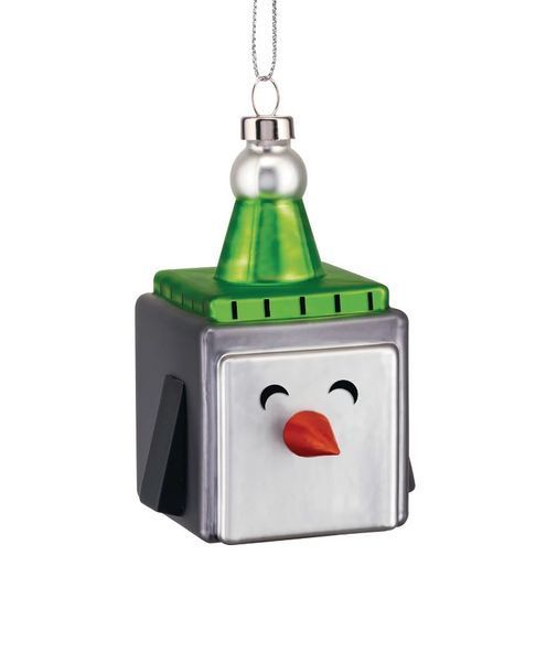 Елочная игрушка Alessi Le Palle Quadrate Cubik Penguin 7х6,7х9,2 см GJ025 фото