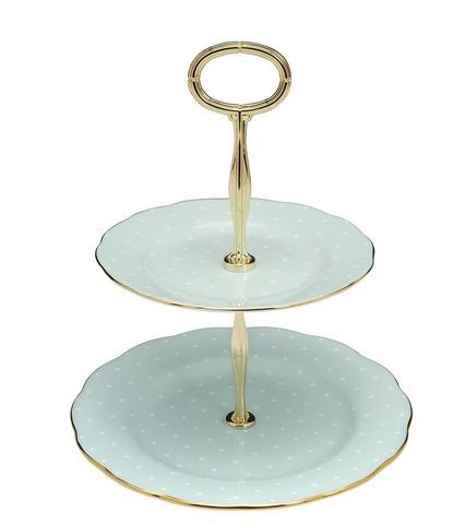 Сервірувальне блюдо 2-х ярусне Royal Albert Polka Rose 22,9 см 652383736344 фото