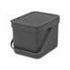 Відро сміттєве Brabantia Sort&Go 6 л чорне 109720 фото 1