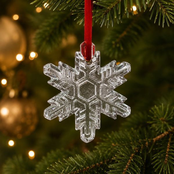 Елочная игрушка Rogaska Holiday 8х7 см Snowflake 130935 фото