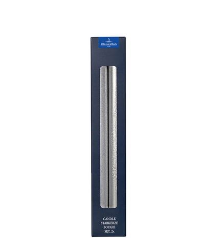 Набір із 2 свічок Villeroy & Boch Essentials 2х27 см срібний 3590186062 фото