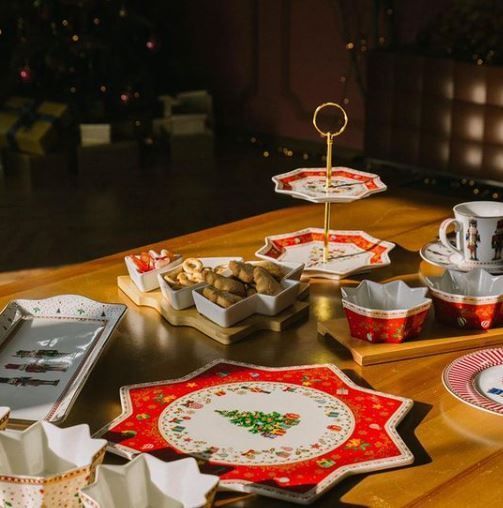 Сервірувальне блюдо 2-х ярусне Easy Life Christmas Memories 20х16 см R1017#CHME фото