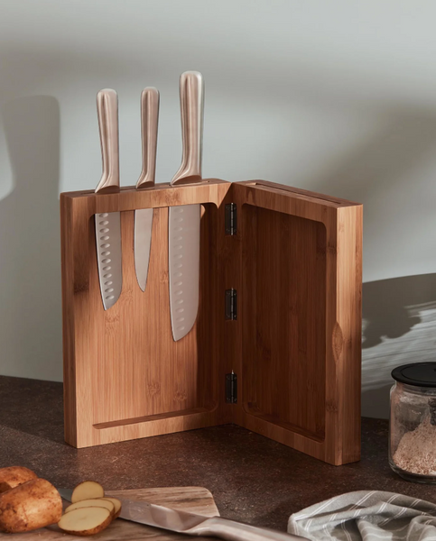 Подставка для ножей Alessi K-Block 29х21х8 см из бамбука GAG508 фото