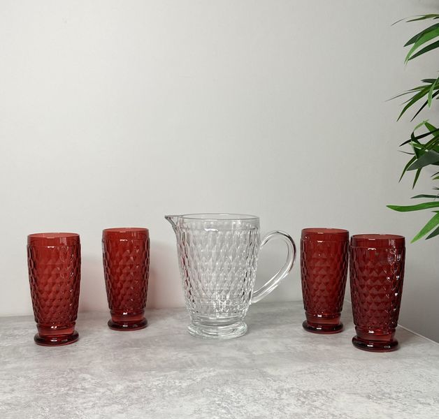 Набор из 2 стаканов для воды Villeroy & Boch Boston 400 мл бордовый 1173090110 фото