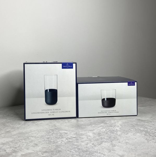 Набор из 4 стаканов для воды Villeroy & Boch Manufacture Rock 300 мл черный 1137988260 фото