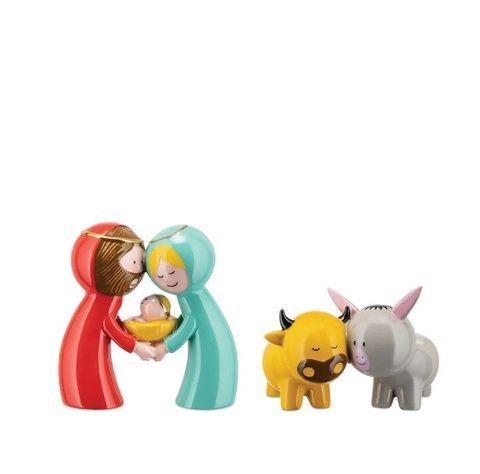 Набір із 2 статуеток Alessi Happy Eternity Baby 8,5х7х6 см AGMJO2S2 фото