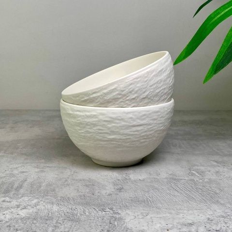 Набор из 2 салатников Villeroy & Boch Manufacture Rock Blanc 10,8 см 1042401905 фото