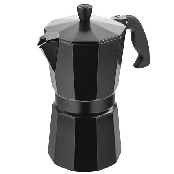 Гейзерная кофеварка 120 мл Vinzer Moka Nero на 3 чашки 50394 фото