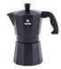 Гейзерная кофеварка 120 мл Vinzer Moka Nero на 3 чашки 50394 фото 1