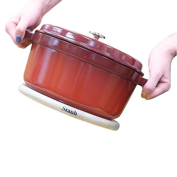 Подставка под горячее деревянная овальная Staub 21 см магнитная 40509-349-0 фото