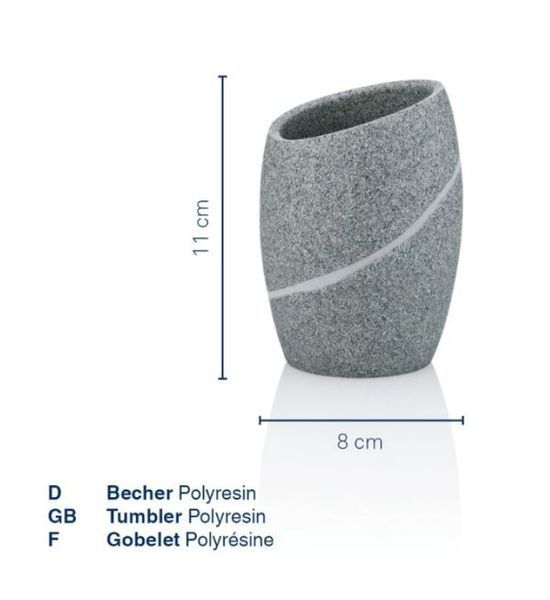Стакан для зубних щіток Kela Talus 8х11 см сірий 20256 фото