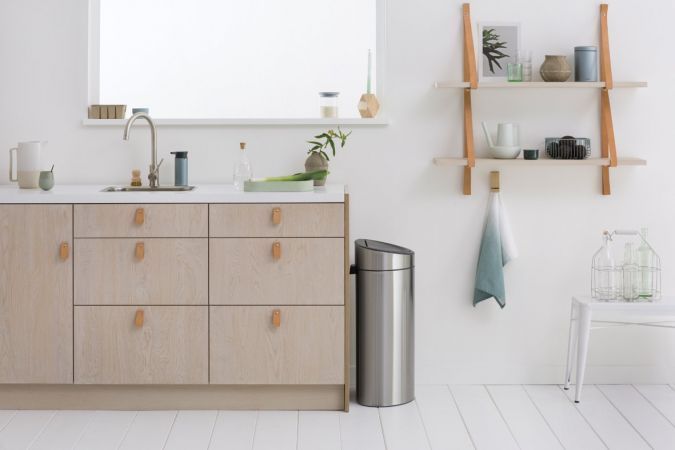 Бак для мусора Brabantia Touch Bin 40 л серый 114809 фото
