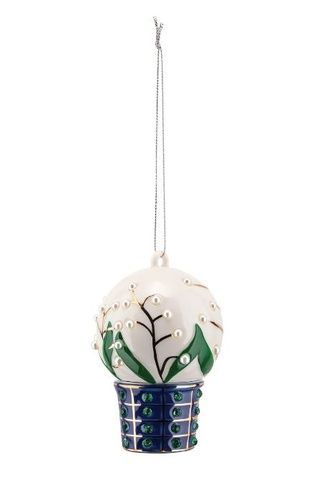 Ялинкова іграшка Alessi Mughetti e smeraldi 6,3х9,5 см MJ163 фото