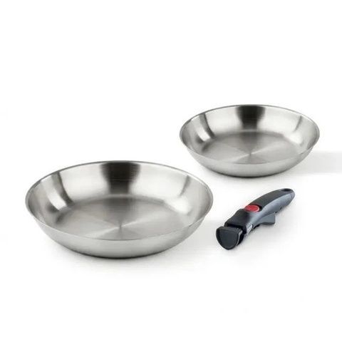 Набір з 2 сковорідок Barazzoni Inox Facile 24 см та 28 см 2799039901 фото