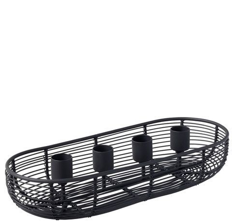 Свічник Villeroy & Boch Black Xmas 29х12х5,5 см на 4 свічки 1486727414 фото