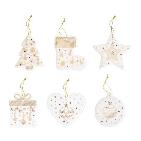 Набір із 6 ялинкових іграшок Easy Life Christmas Lights 7 см R2187#CHLI фото