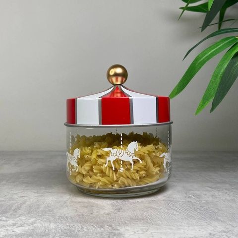 Банка для хранения сыпучих продуктов Alessi Circus 500 мл из стекла MW30 фото