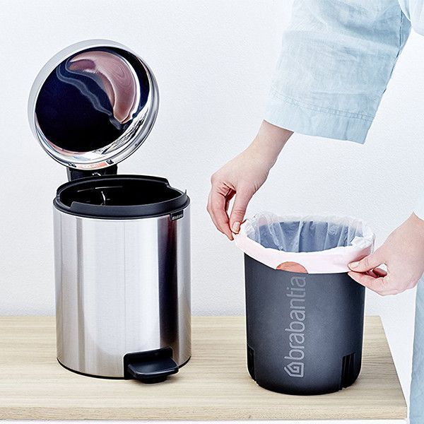 Бак для мусора Brabantia Pedal Bin NewIcon 5 л серый 112645 фото