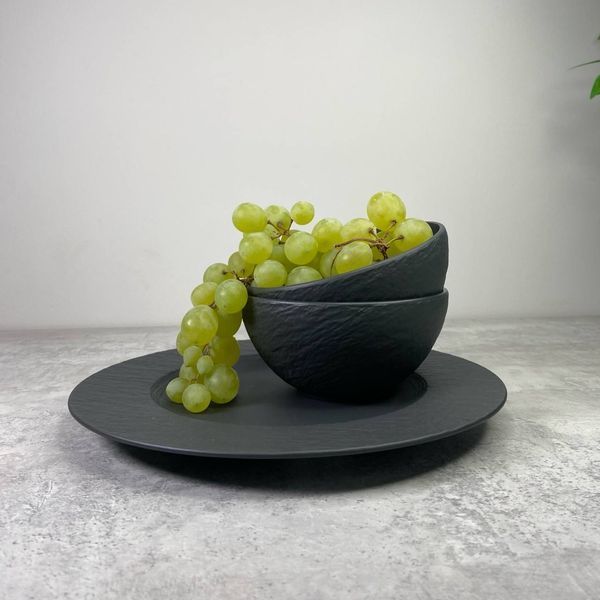 Столовий сервіз Villeroy & Boch Manufacture Rock 6 предметів 2 персони чорний 1042398950 фото