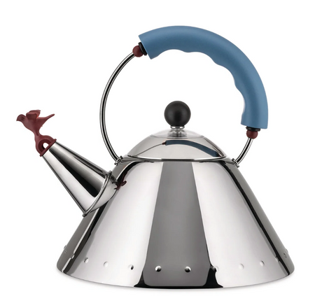 Чайник Alessi 2 л з синьою ручкою 9093lightblue фото