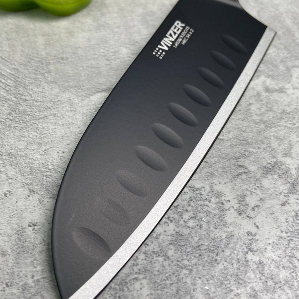 Ніж сантоку Vinzer Geometry Nero line 12,7 см 50301 фото