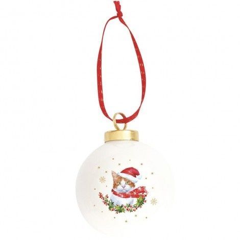 Ялинкова іграшка Easy Life Christmas Decorations 7 см Cat White and Red 111005707 фото