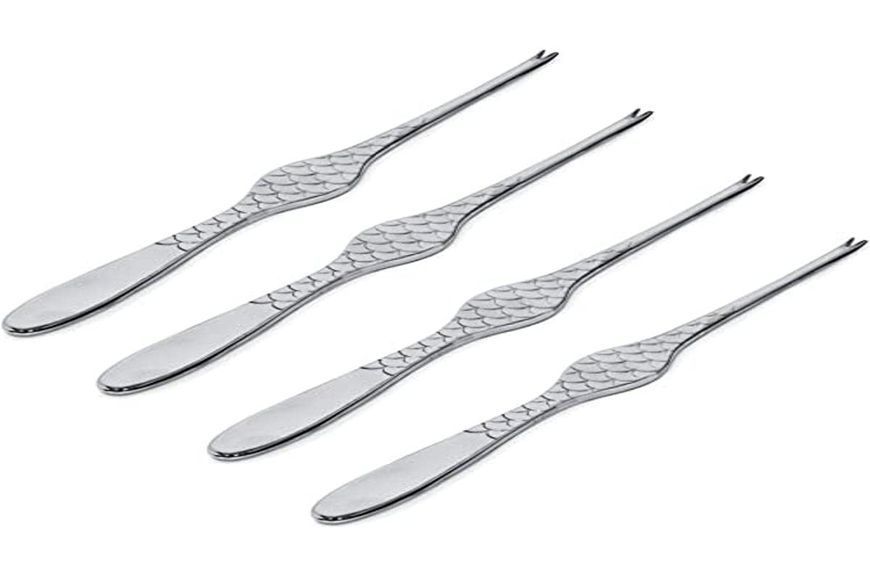 Набір із 4 виделок для молюсків Alessi Colombina fish 20 см FM23/43S4 фото