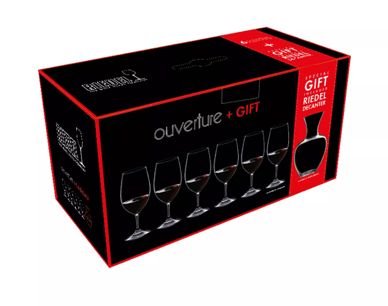 Набір із 6 келихів для вина та декантера Riedel Ouverture Magnum 5408/35 фото
