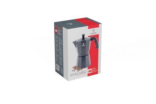 Гейзерная кофеварка 360 мл Vinzer Moka Nero на 9 чашек 89396 фото