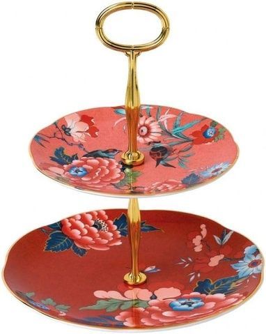 Етажерка Wedgwood Paeonia Blush 2-х ярусна 24 см 701587384353 фото