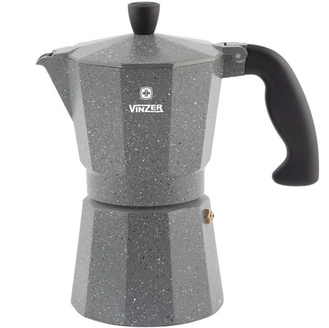 Гейзерна кавоварка 240 мл Vinzer Moka Granito на 6 чашок 50398 фото