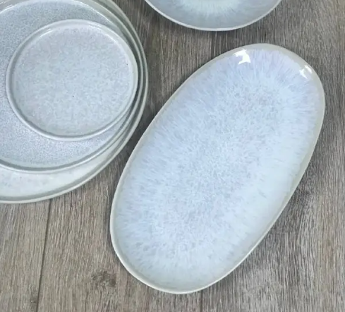 Блюдо 29х16,5х2,5 см White stone овальне JM1977W фото